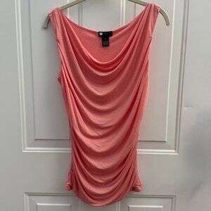 Carole Little Drape Neck Sleeveless Shirt Size Medium